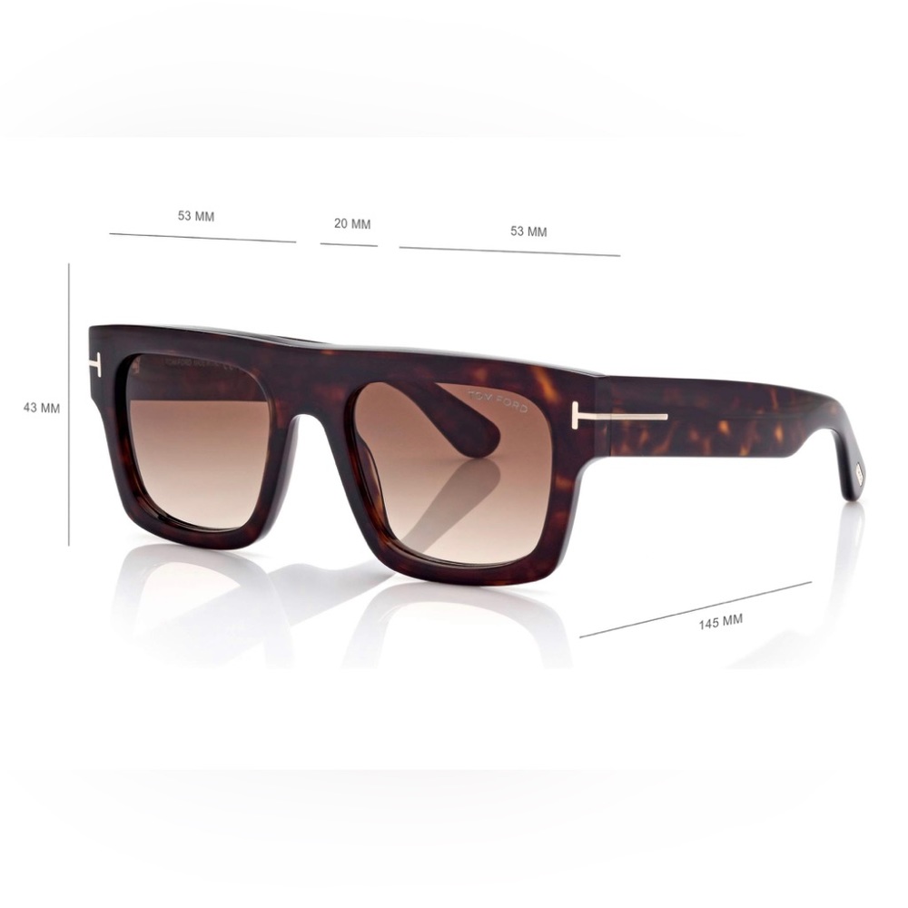 TOM FORD sunglasses - Fausto style - Dark Havana color - Picture 4 of 16